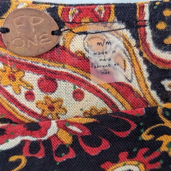 Free People Pants FP One Aloha Paisley Printed Wide Leg Flowy Pants Size Medium - Picture 11 of 15